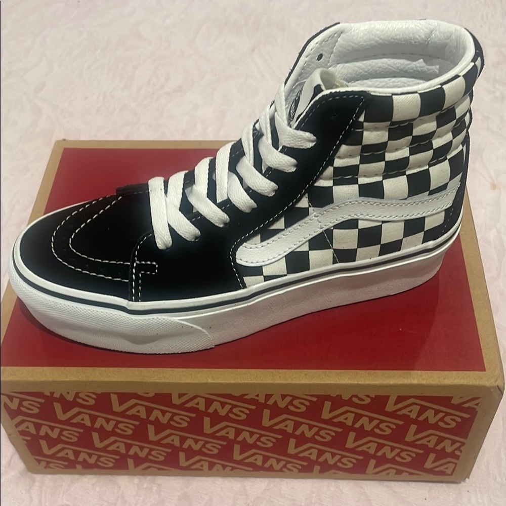 Vans Checkerboard High-Top Sneakers